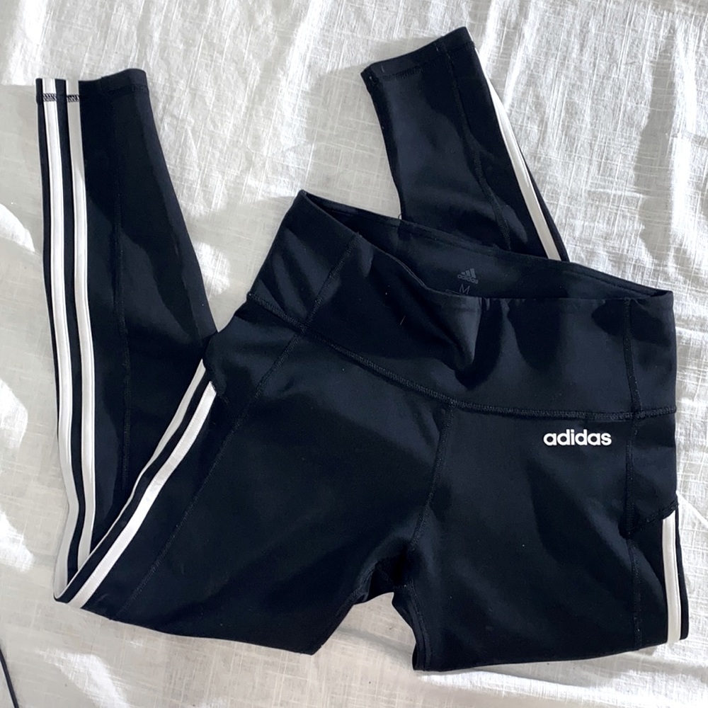 Black Adidas 3 Stripe Leggings